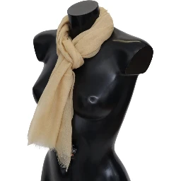 Beige Cashmere Unisex Neck Scarf