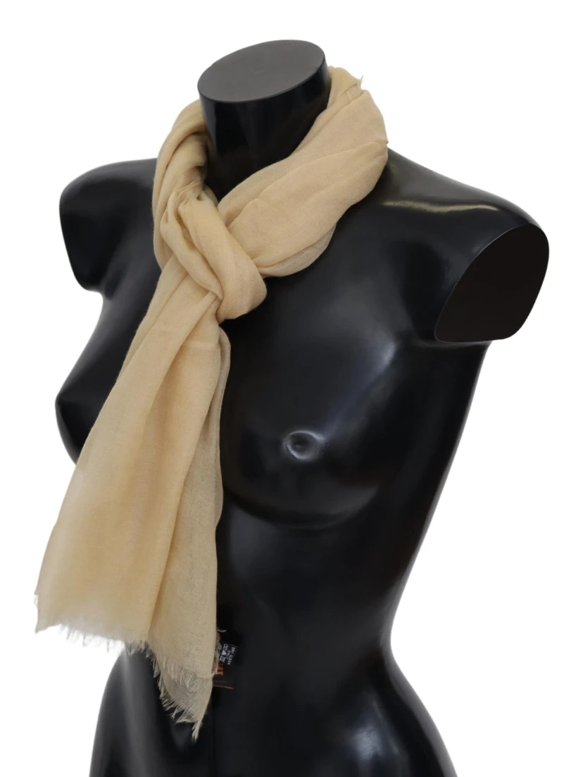 Beige Cashmere Unisex Neck Scarf