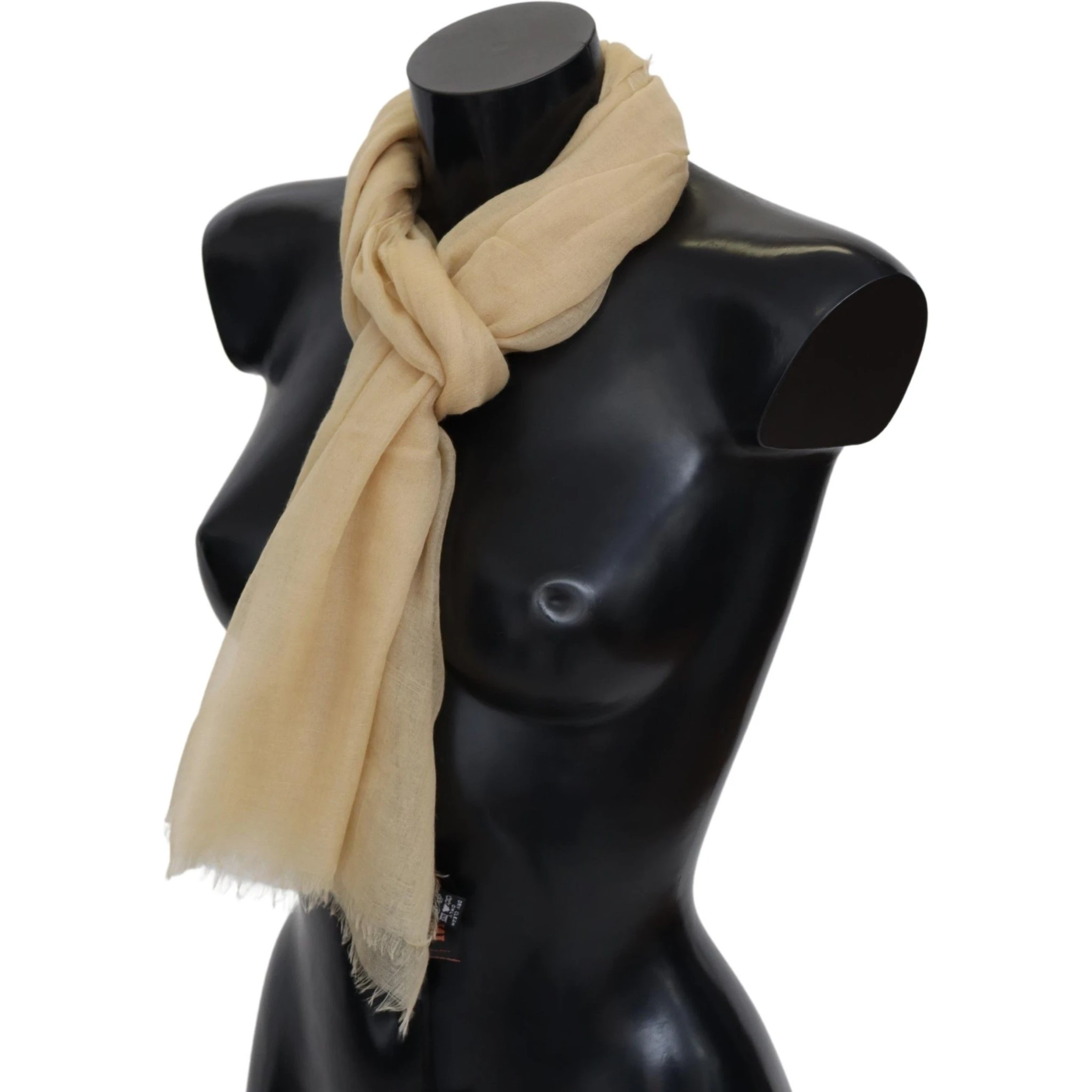Beige Cashmere Unisex Neck Scarf