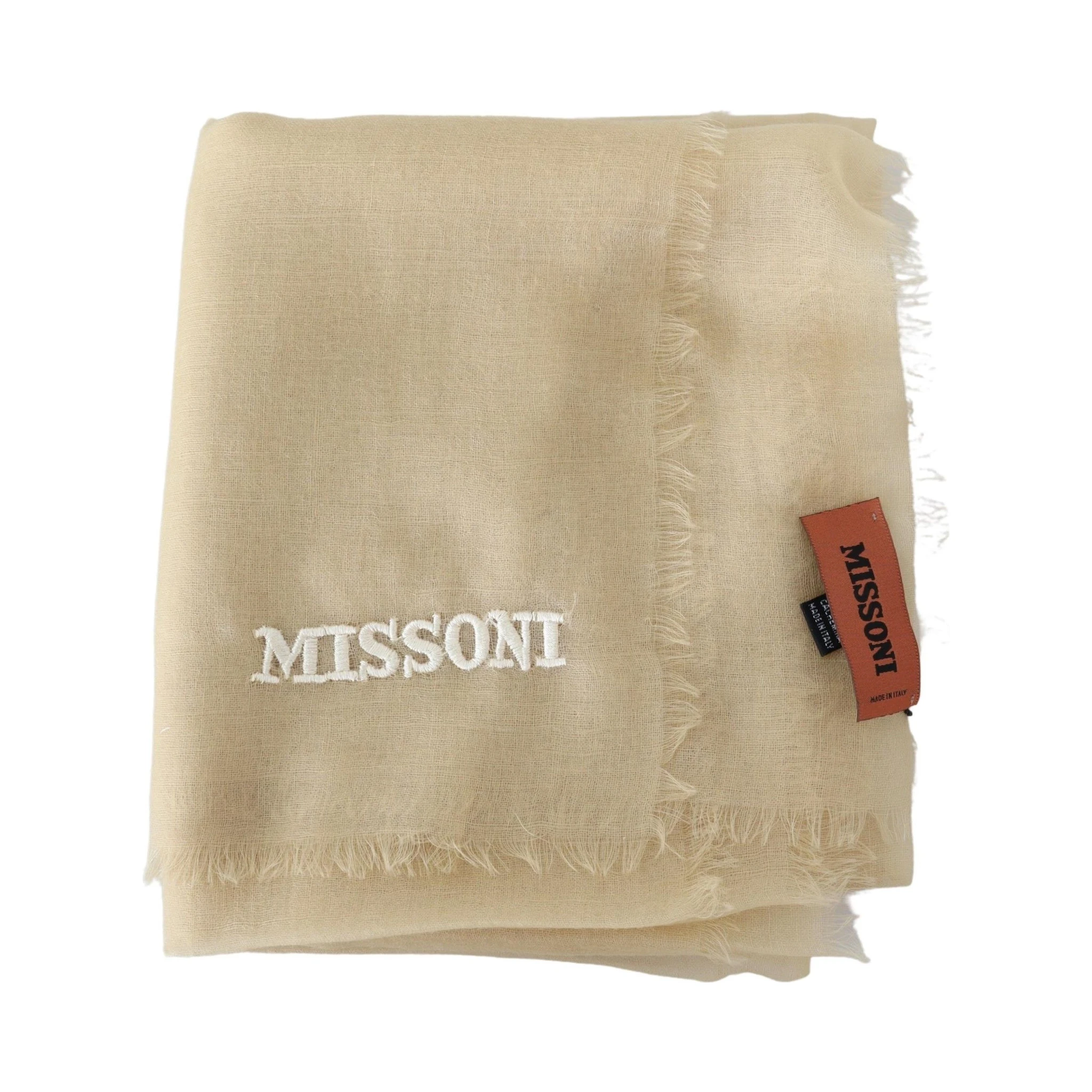 Beige Cashmere Unisex Neck Scarf