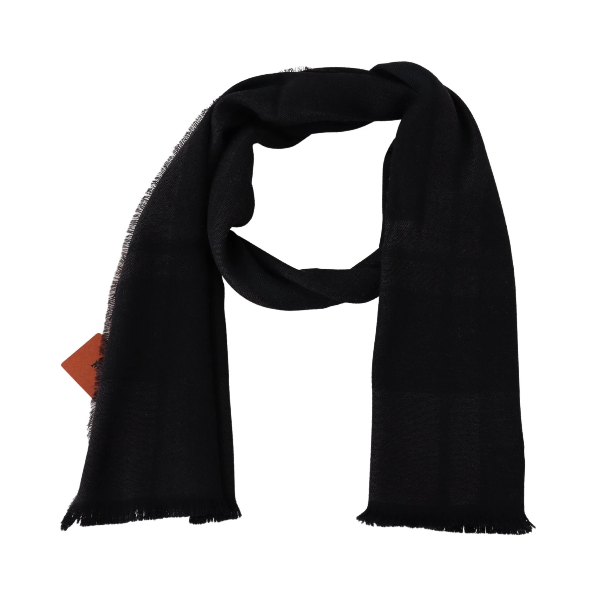 Black 100% Wool Unisex Neck Wrap Scarf