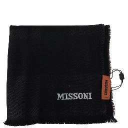 Black 100% Wool Unisex Neck Wrap Scarf