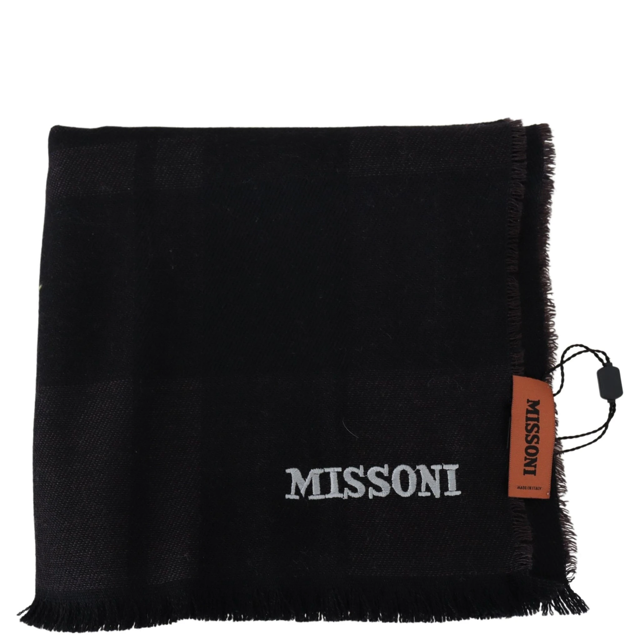 Black 100% Wool Unisex Neck Wrap Scarf