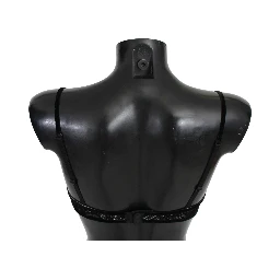 Black Mesh Balconcino Bra Nylon  Underwear