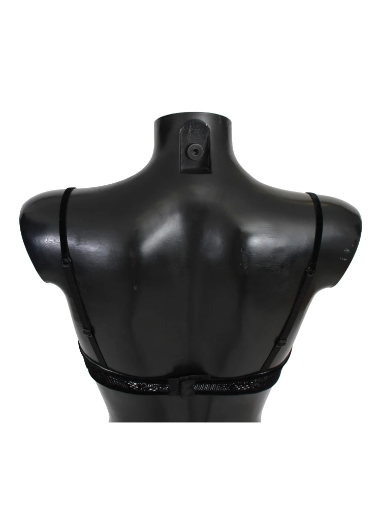 Black Mesh Balconcino Bra Nylon  Underwear alternative