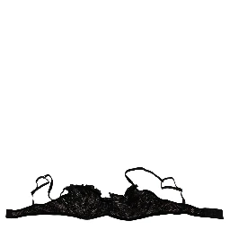 Black Mesh Balconcino Bra Nylon  Underwear