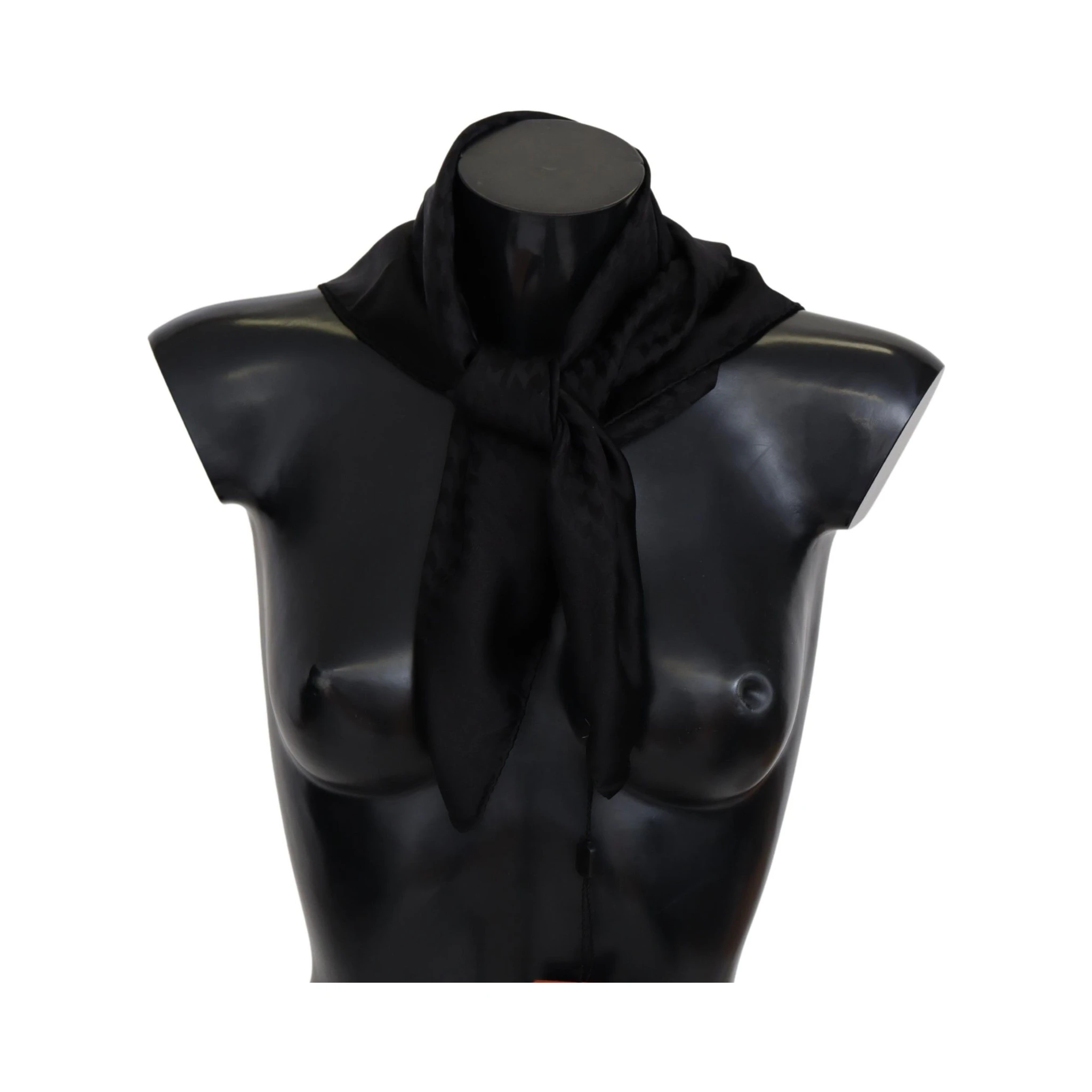 Black Wool Knit Unisex Neck Wrap Shawl Scarf