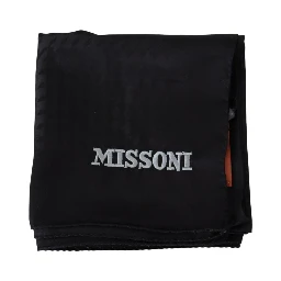 Black Wool Knit Unisex Neck Wrap Shawl Scarf