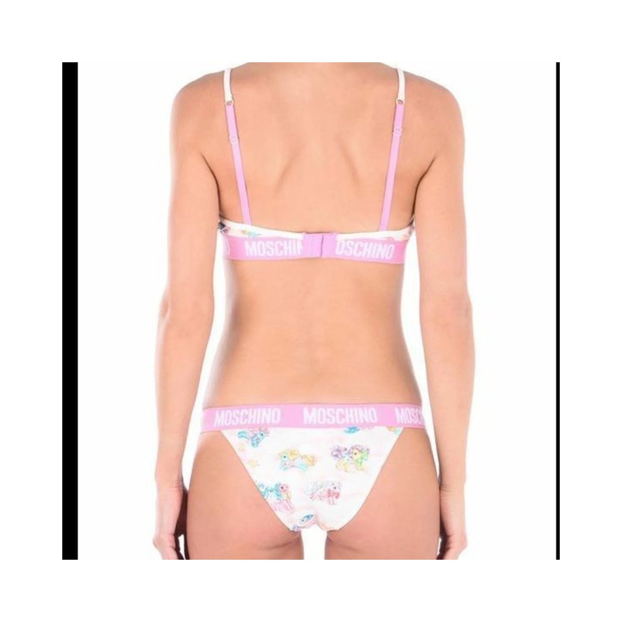White My Little Pony Bra Briefs Set Two Piece Bikini