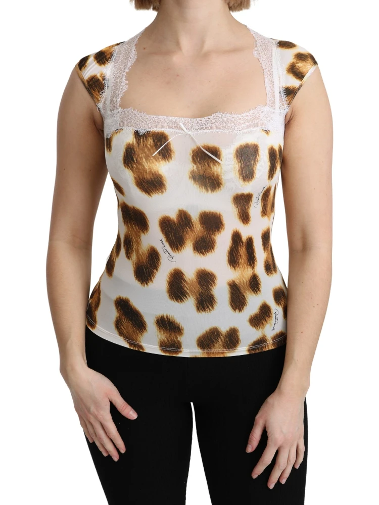 White Brown Camisole Underwear Blouse