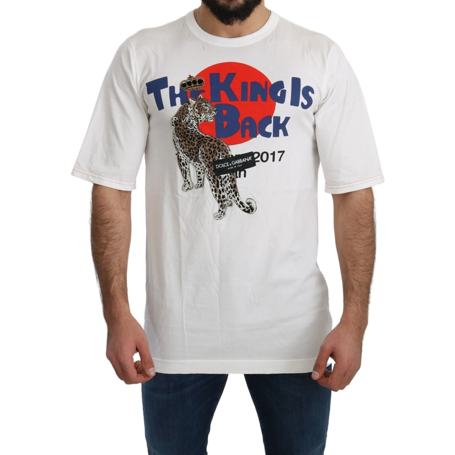 White Leopard Royal Top T-shirt