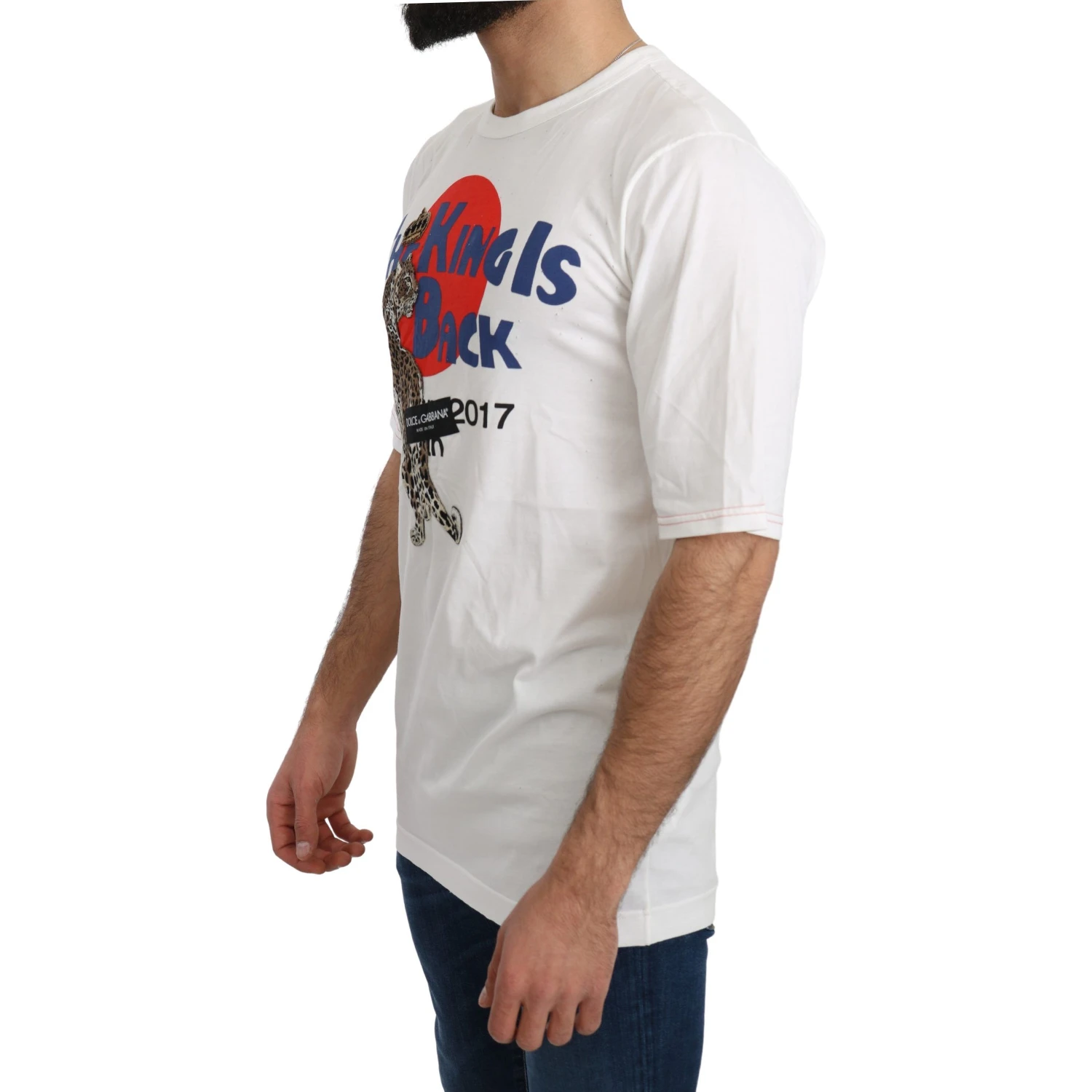 White Leopard Royal Top T-shirt