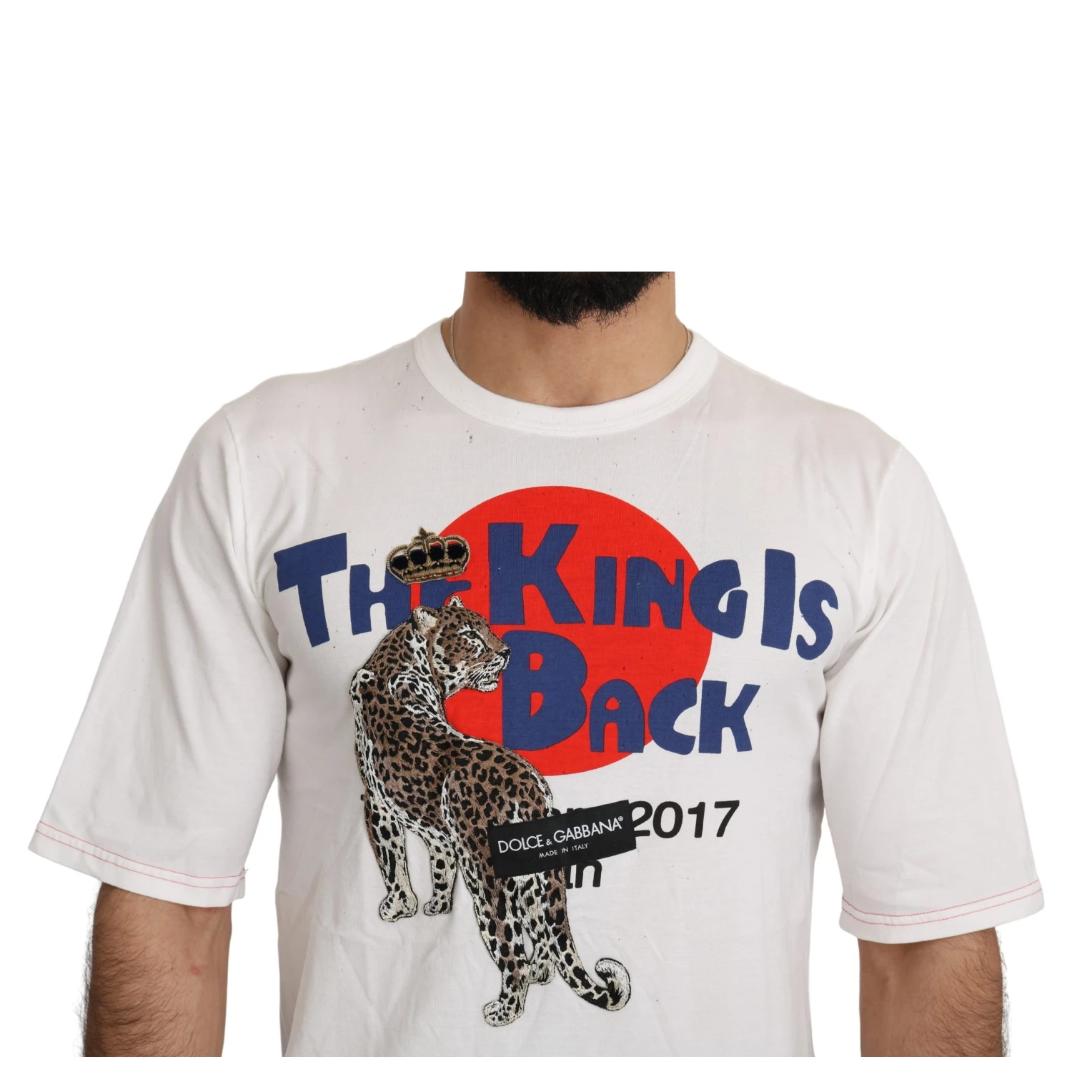 White Leopard Royal Top T-shirt