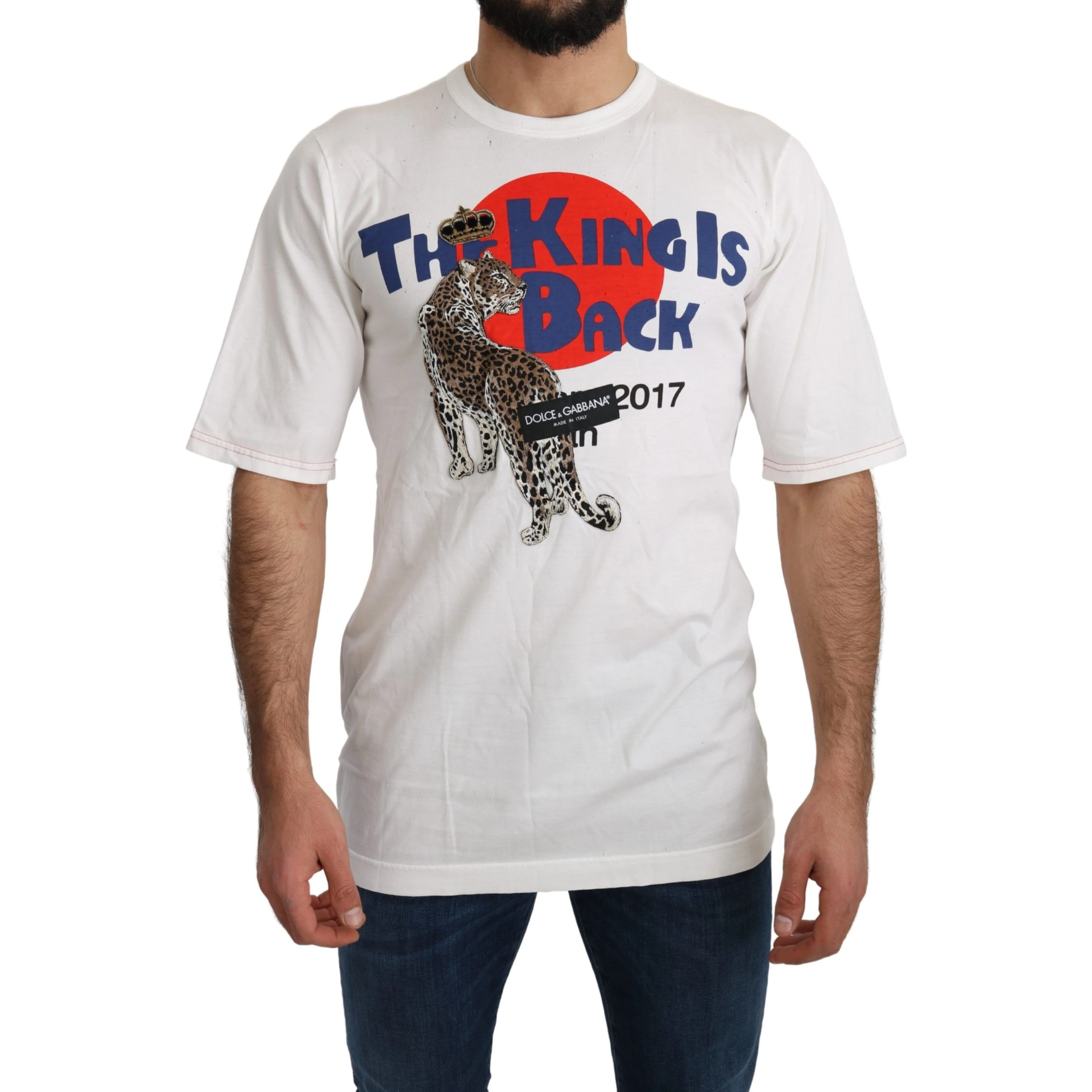 White Leopard Royal Top T-shirt