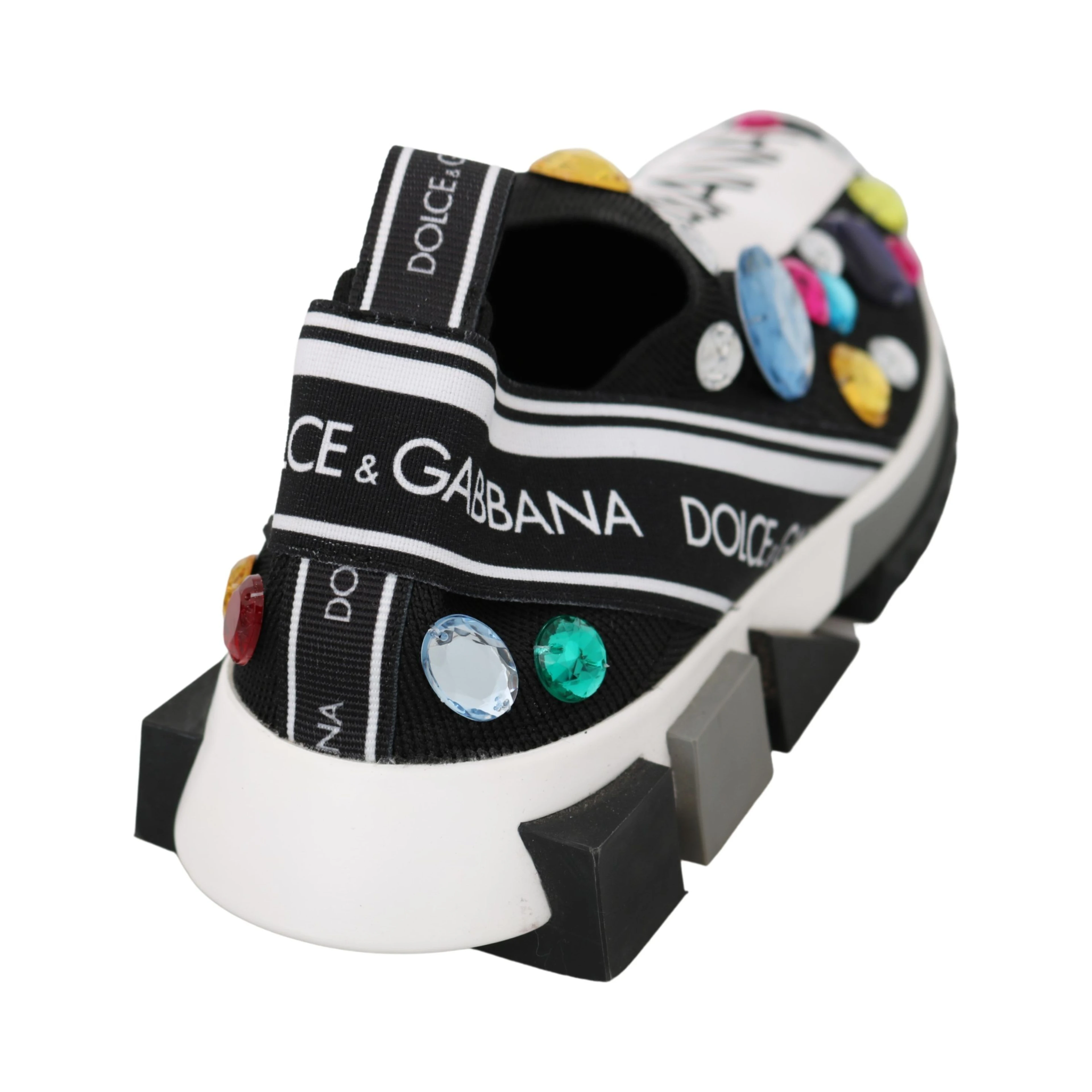 Black Multicolor Crystal Sneakers Shoes