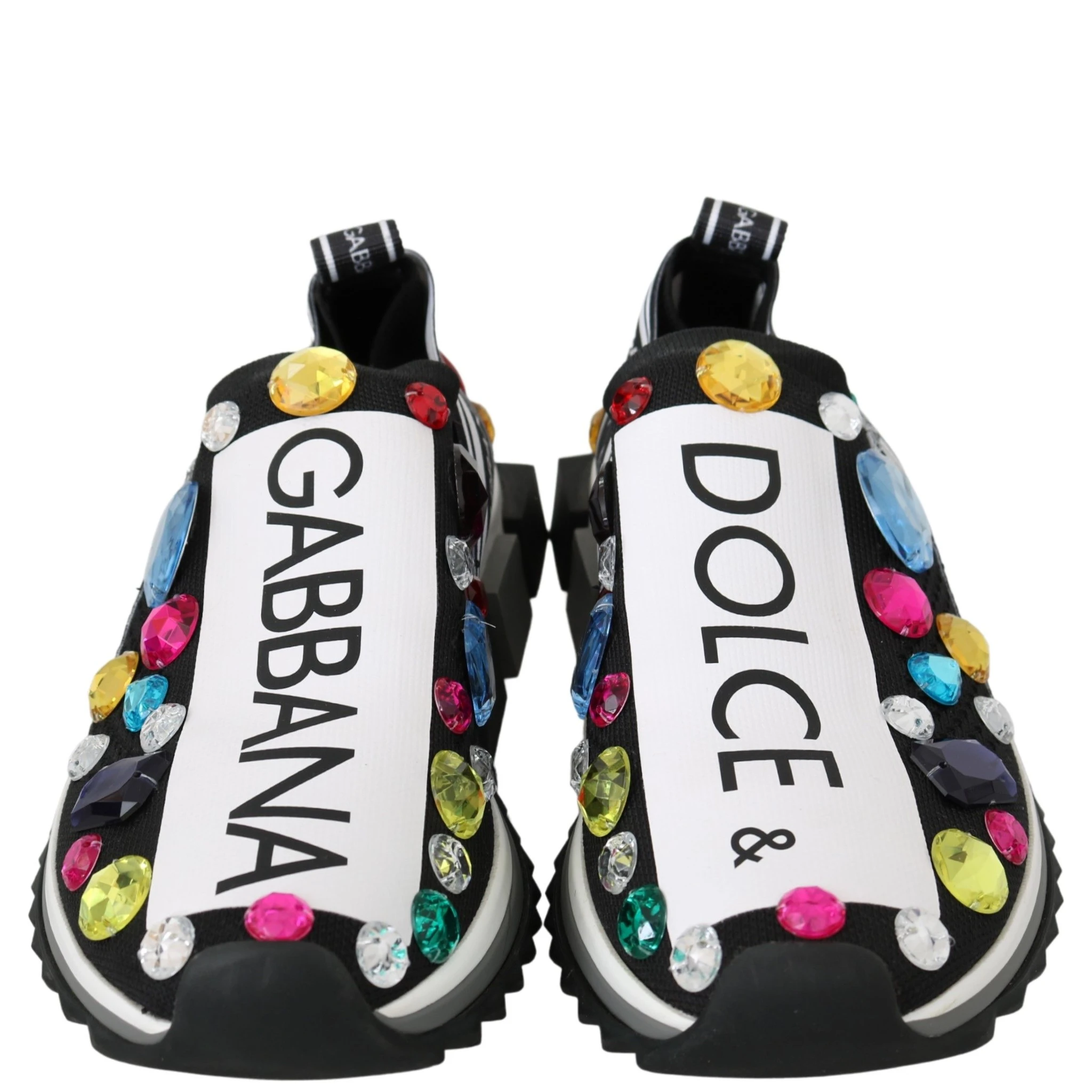 Black Multicolor Crystal Sneakers Shoes