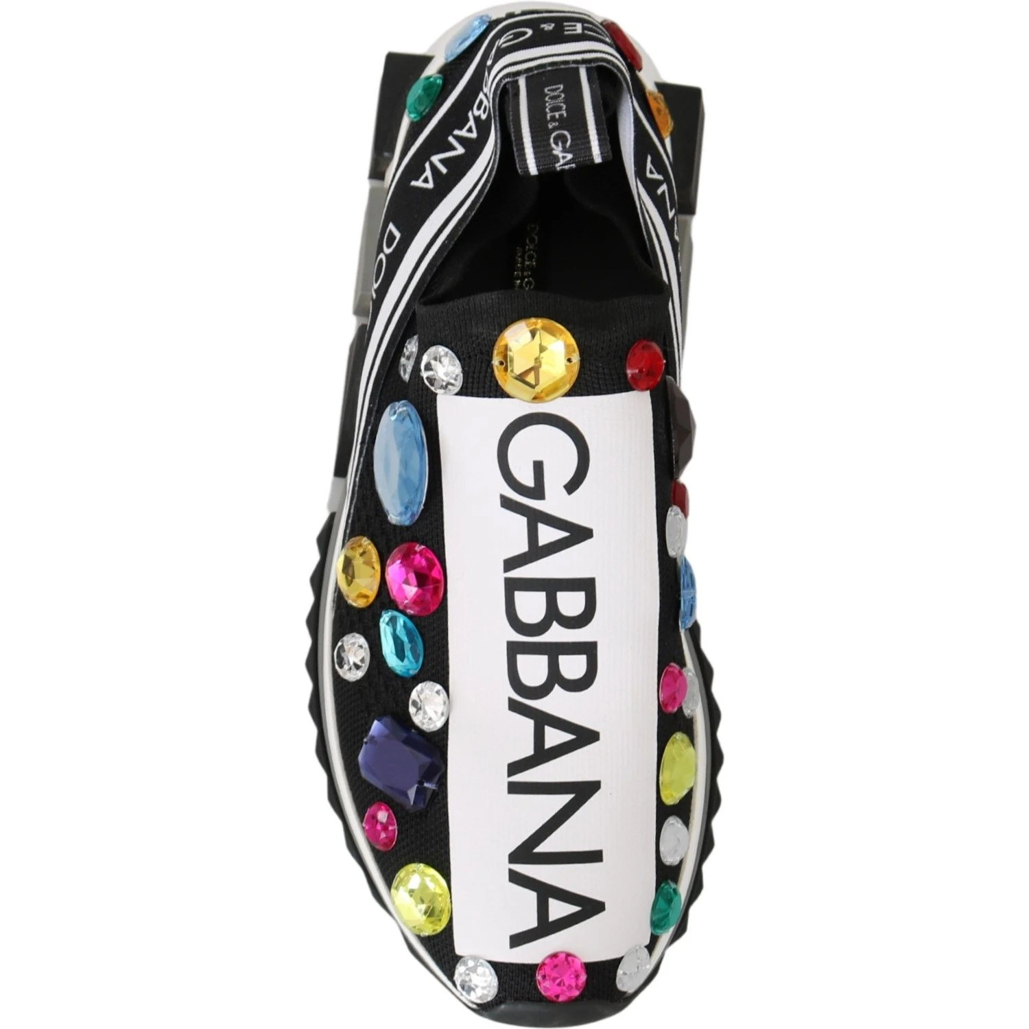 Black Multicolor Crystal Sneakers Shoes