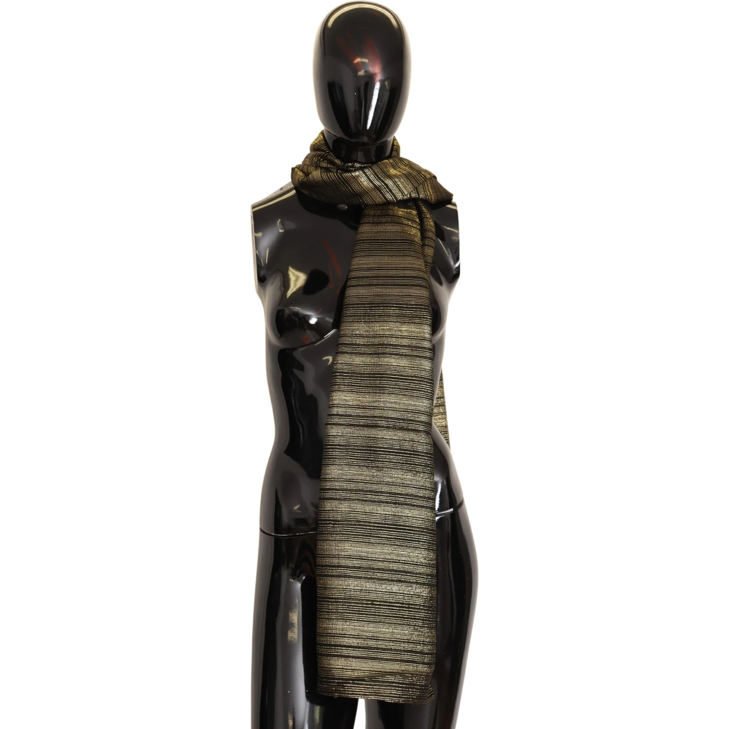 Metallic Gold Silk Stretch Shawl Wrap Scarf