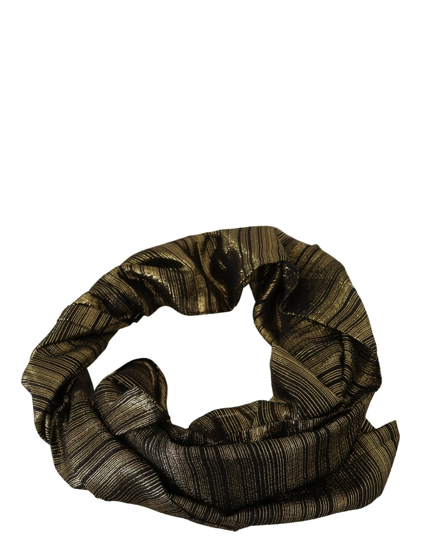 Metallic Gold Silk Stretch Shawl Wrap Scarf