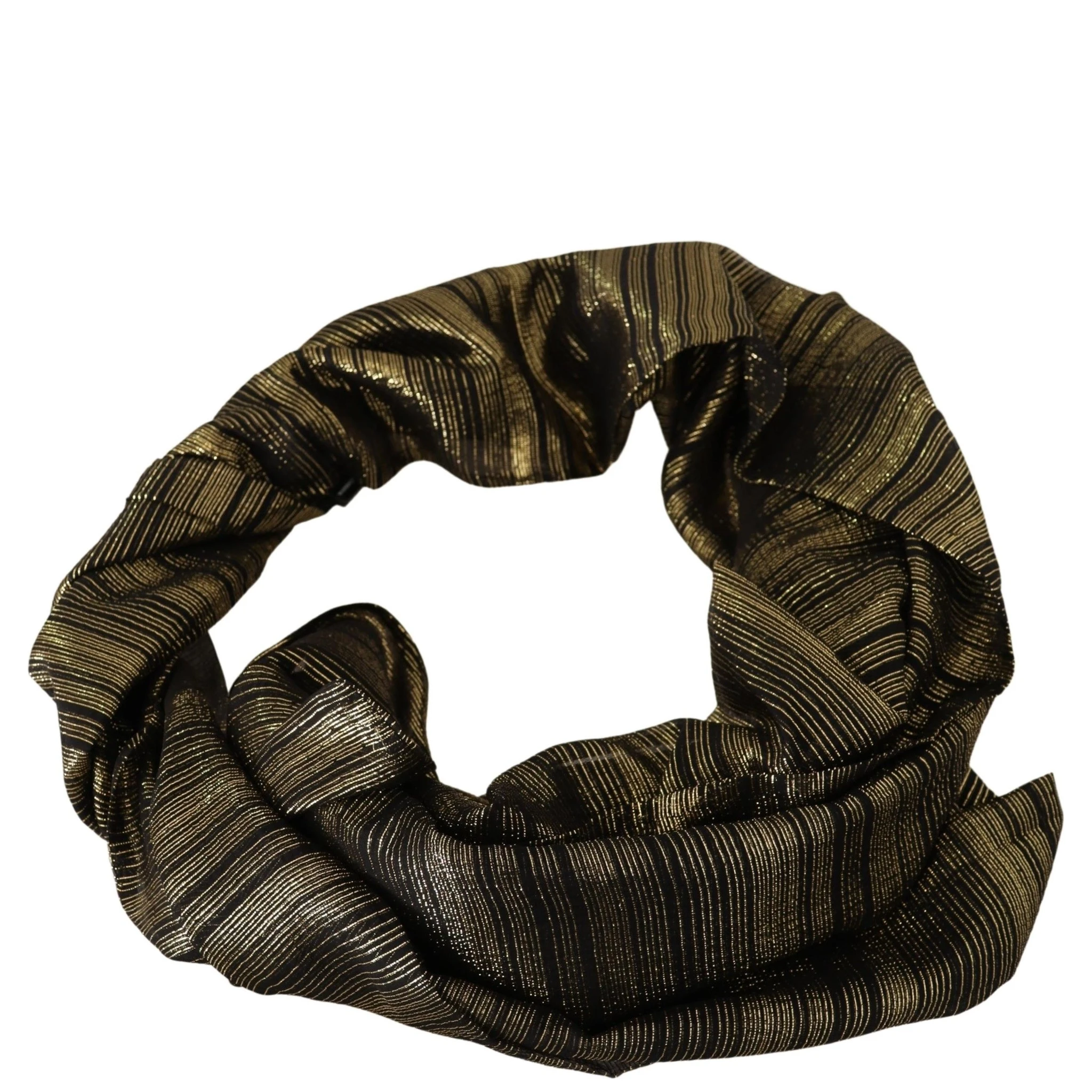 Metallic Gold Silk Stretch Shawl Wrap Scarf