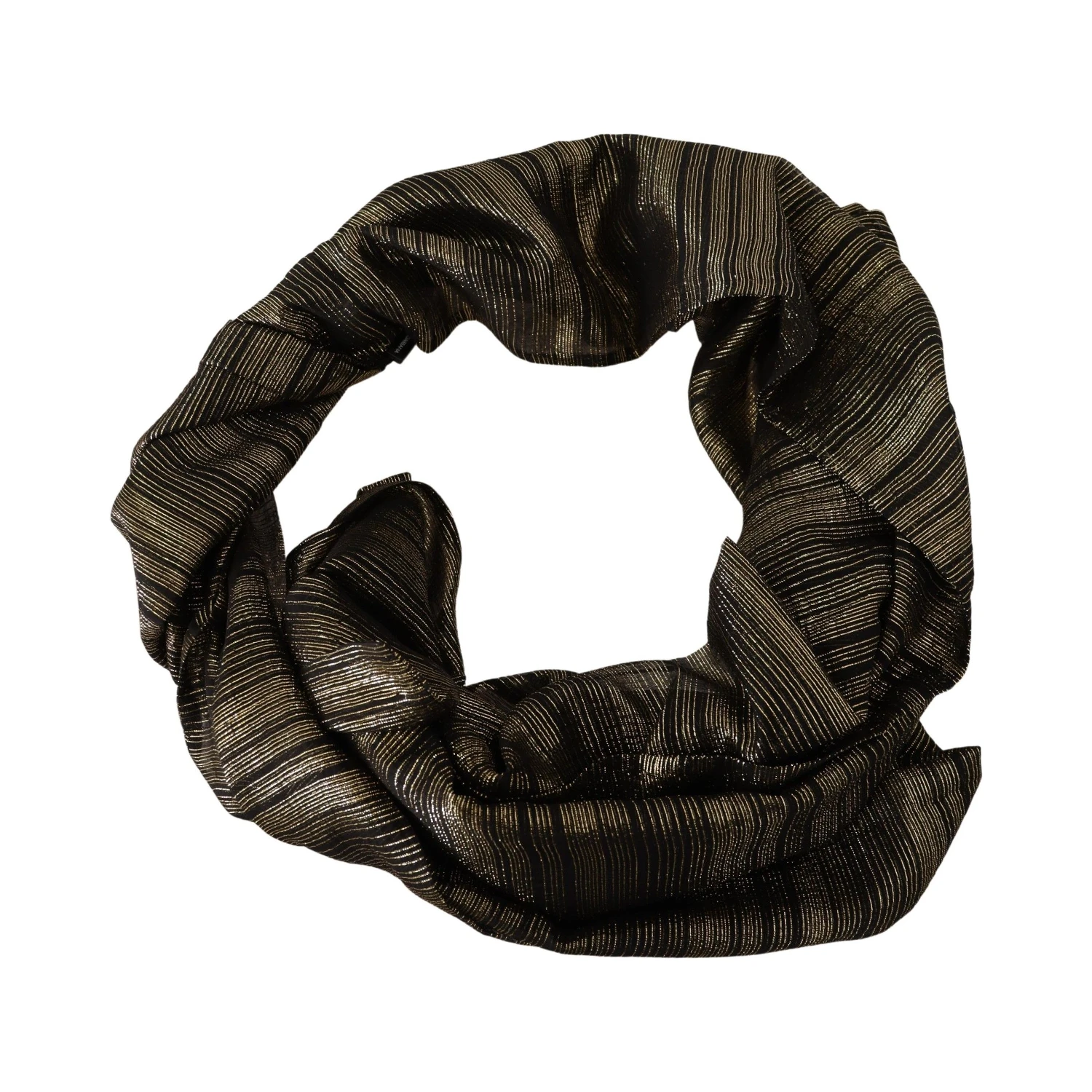 Metallic Gold Silk Stretch Shawl Wrap Scarf