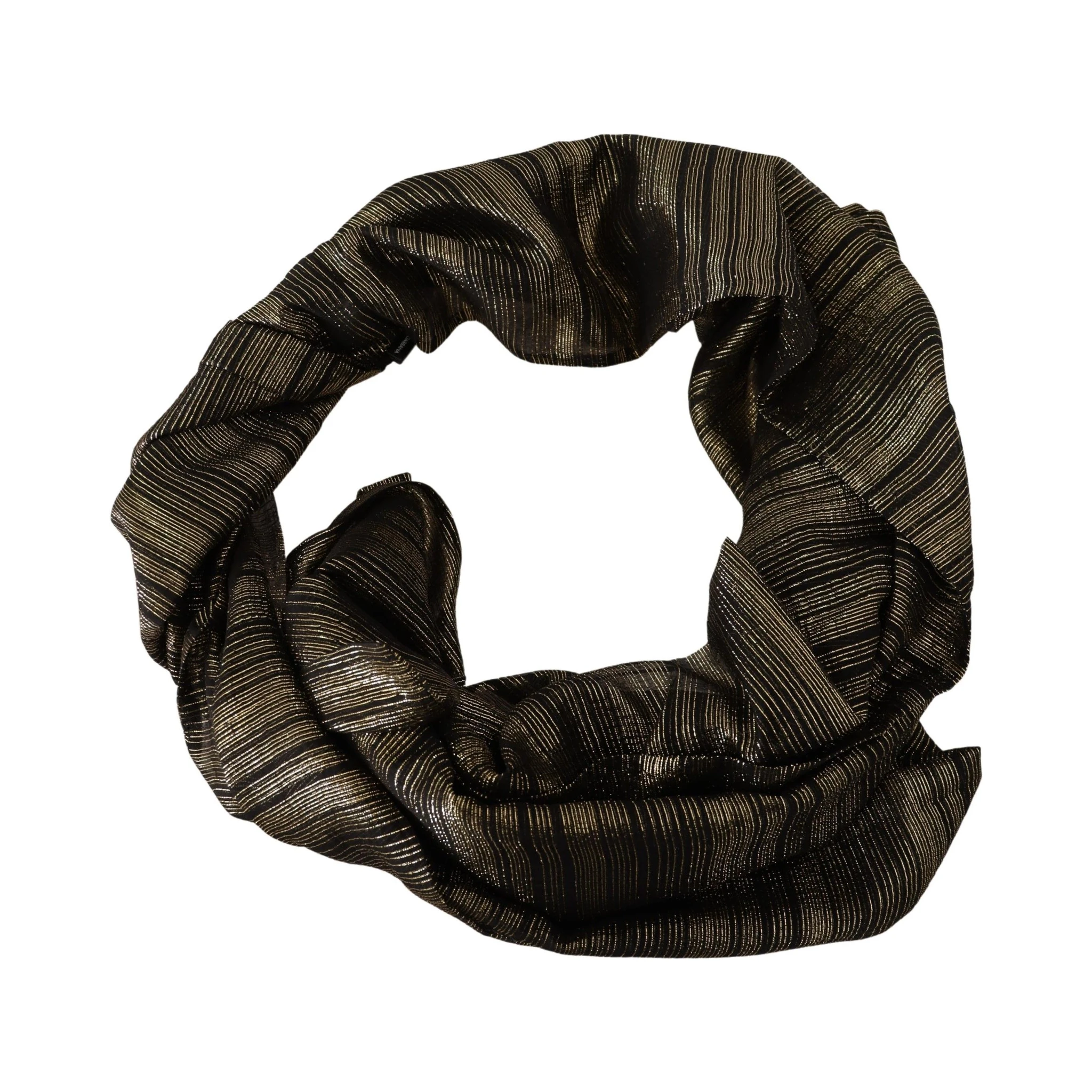 Metallic Gold Silk Stretch Shawl Wrap Scarf