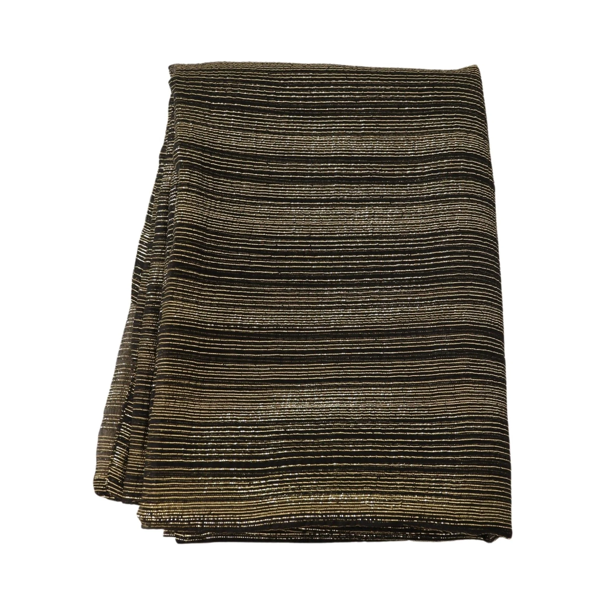 Metallic Gold Silk Stretch Shawl Wrap Scarf