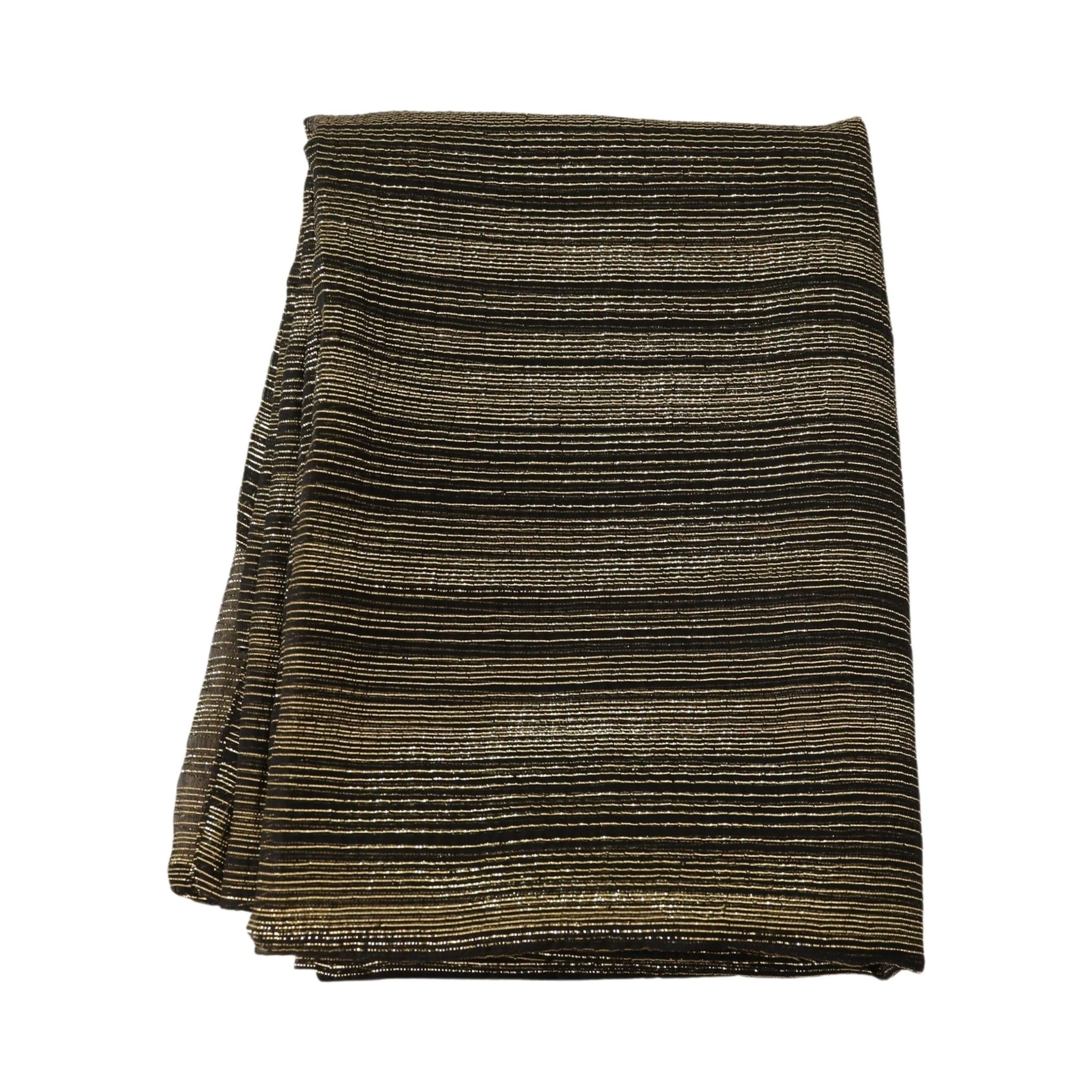 Metallic Gold Silk Stretch Shawl Wrap Scarf