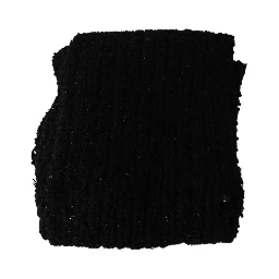 Black Virgin Wool Knitted Wrap Shawl Scarf