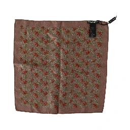 Brown Carrots Print Silk Handkerchief