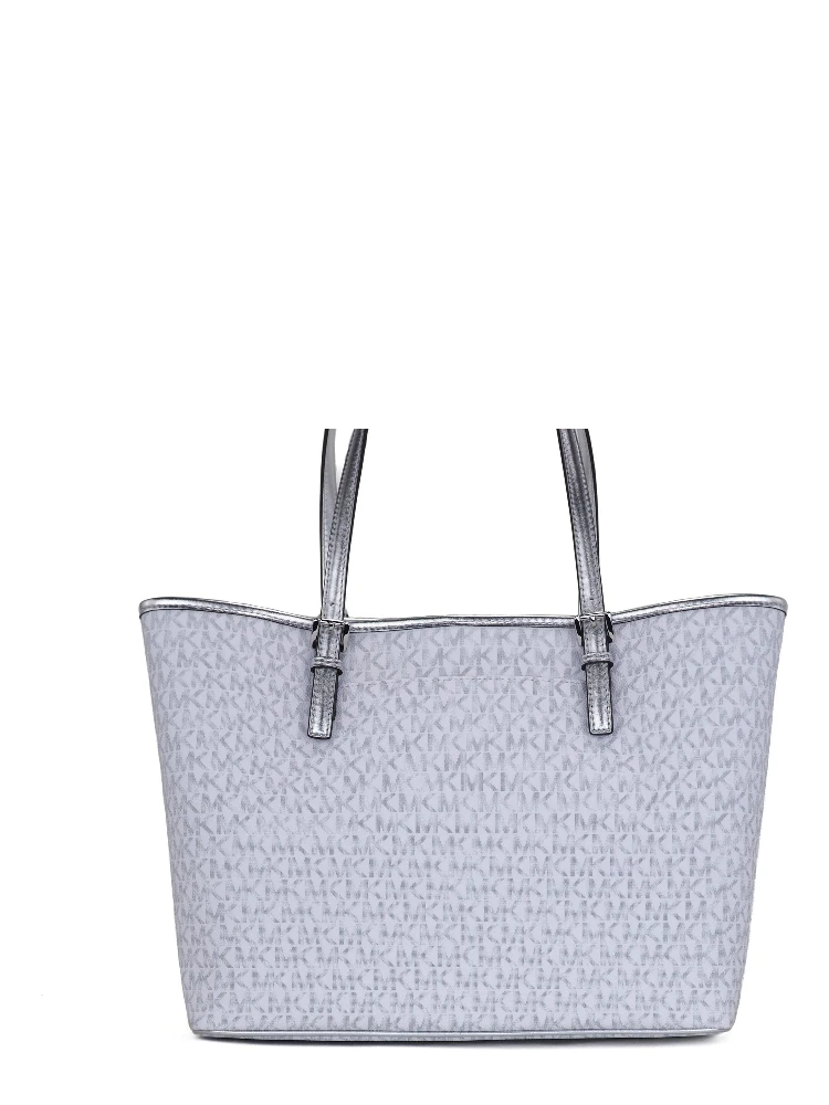 Jet Set Girls Print Medium Signature PVC Carryall Shoulder Tote Handbag (Bright White Multi) alternative