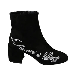 Black Suede L'Amore E'Bellezza Boots Shoes