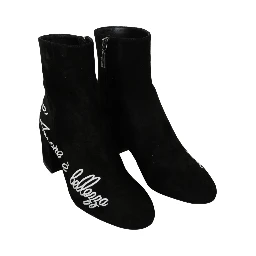 Black Suede L'Amore E'Bellezza Boots Shoes