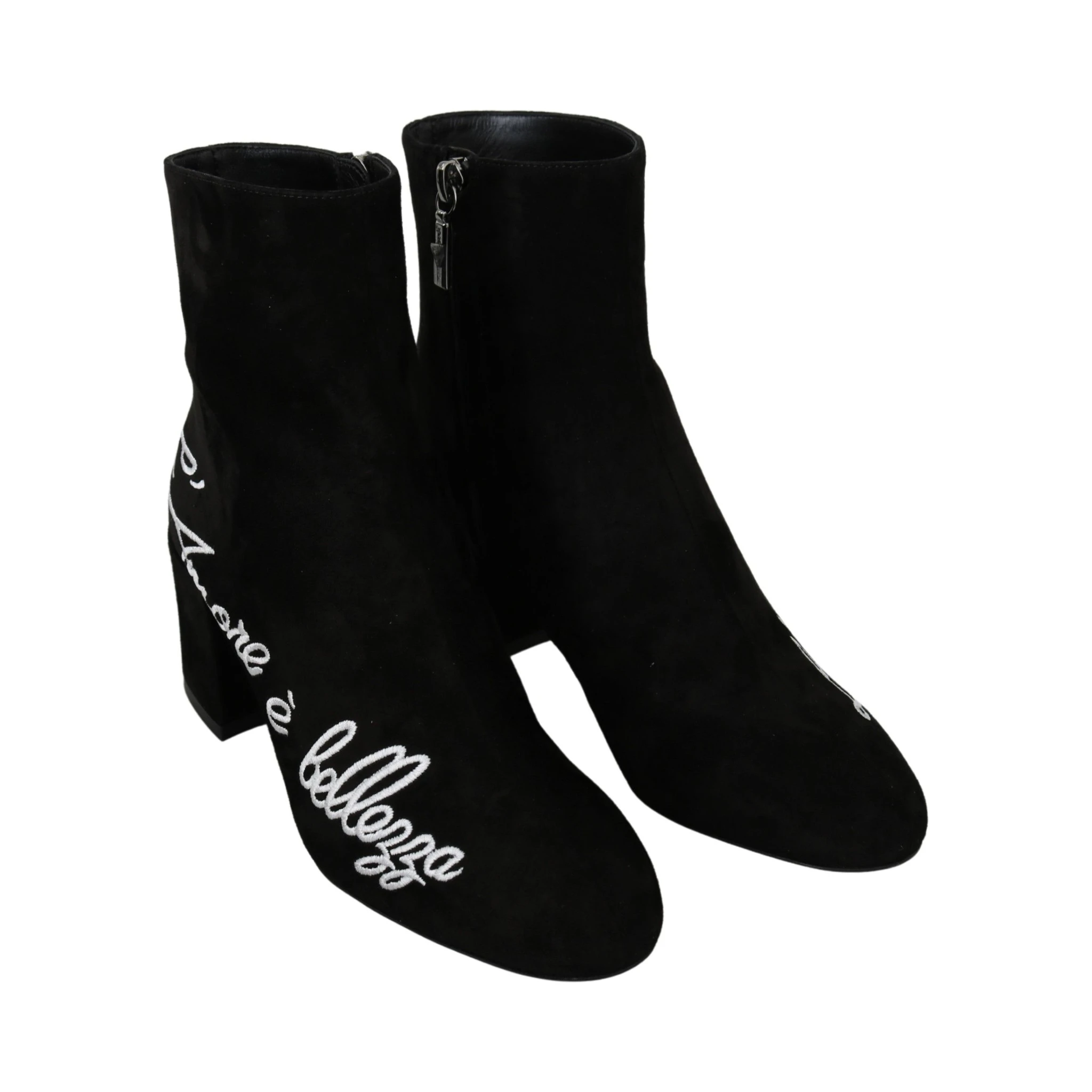 Black Suede L'Amore E'Bellezza Boots Shoes