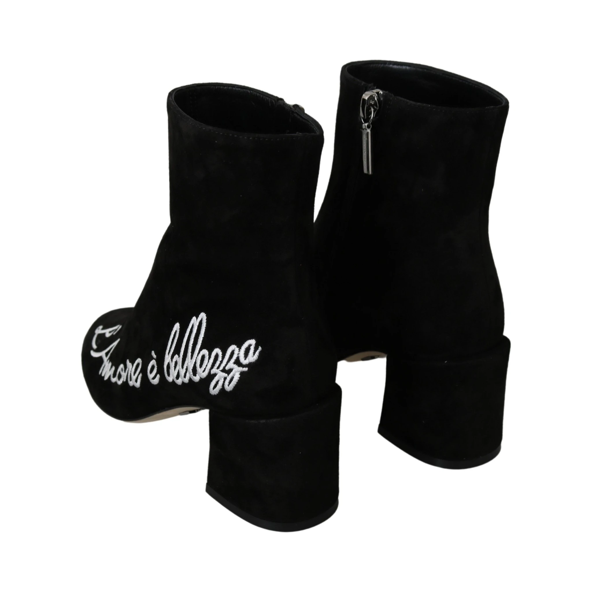 Black Suede L'Amore E'Bellezza Boots Shoes