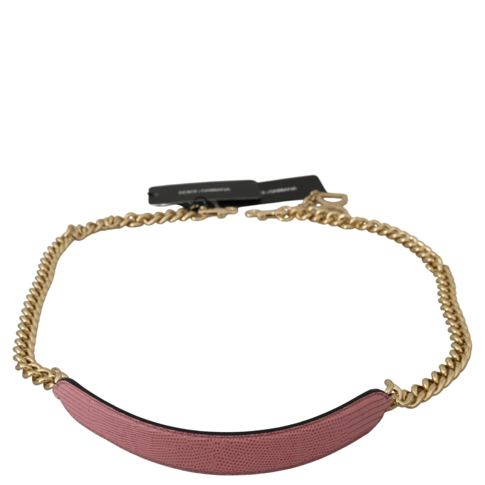 Pink Leather Gold Chain Accessory Shoulder Strap