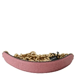 Pink Leather Gold Chain Accessory Shoulder Strap