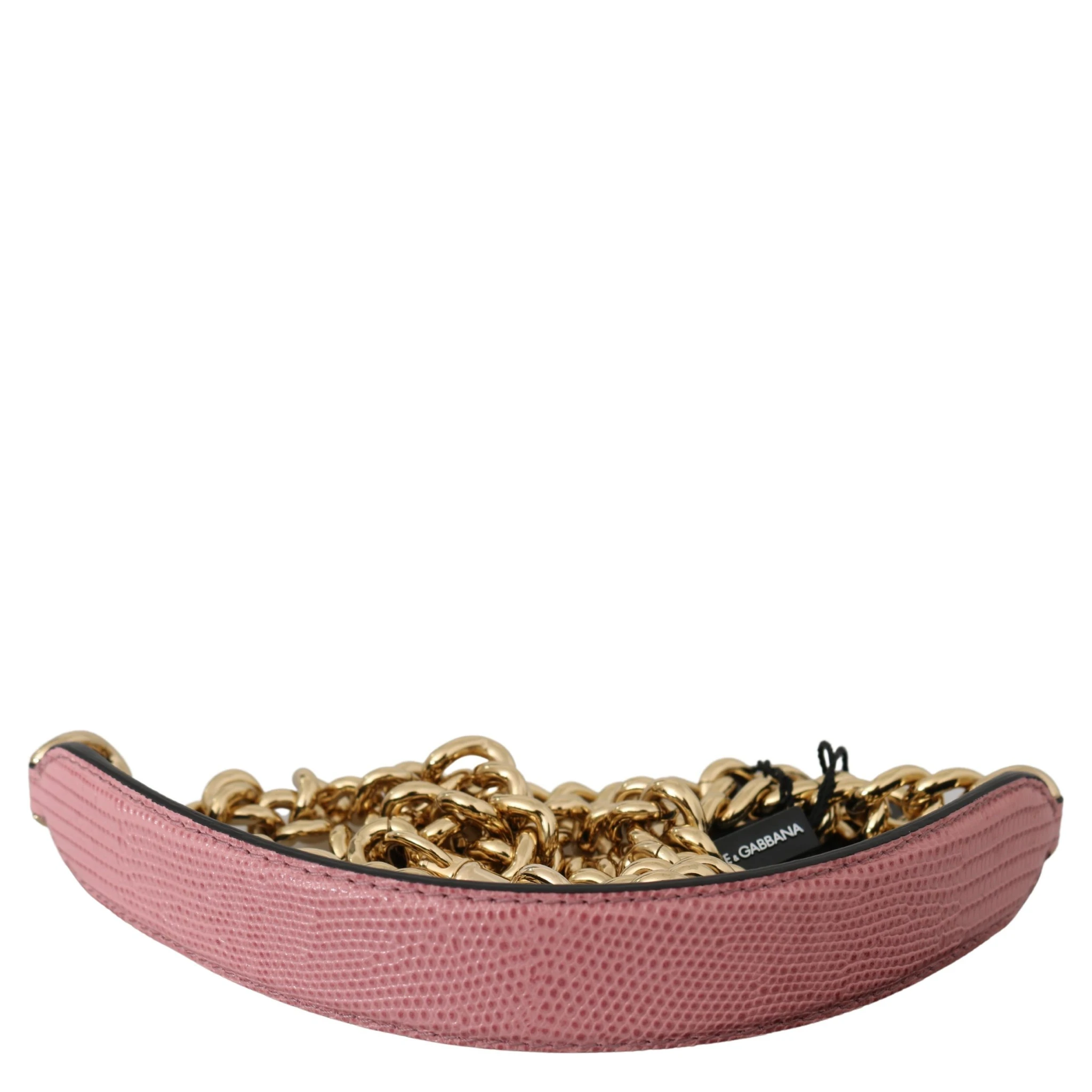 Pink Leather Gold Chain Accessory Shoulder Strap