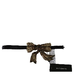 Gold Crystal Beaded Sequined 100% Silk Catwalk Necklace