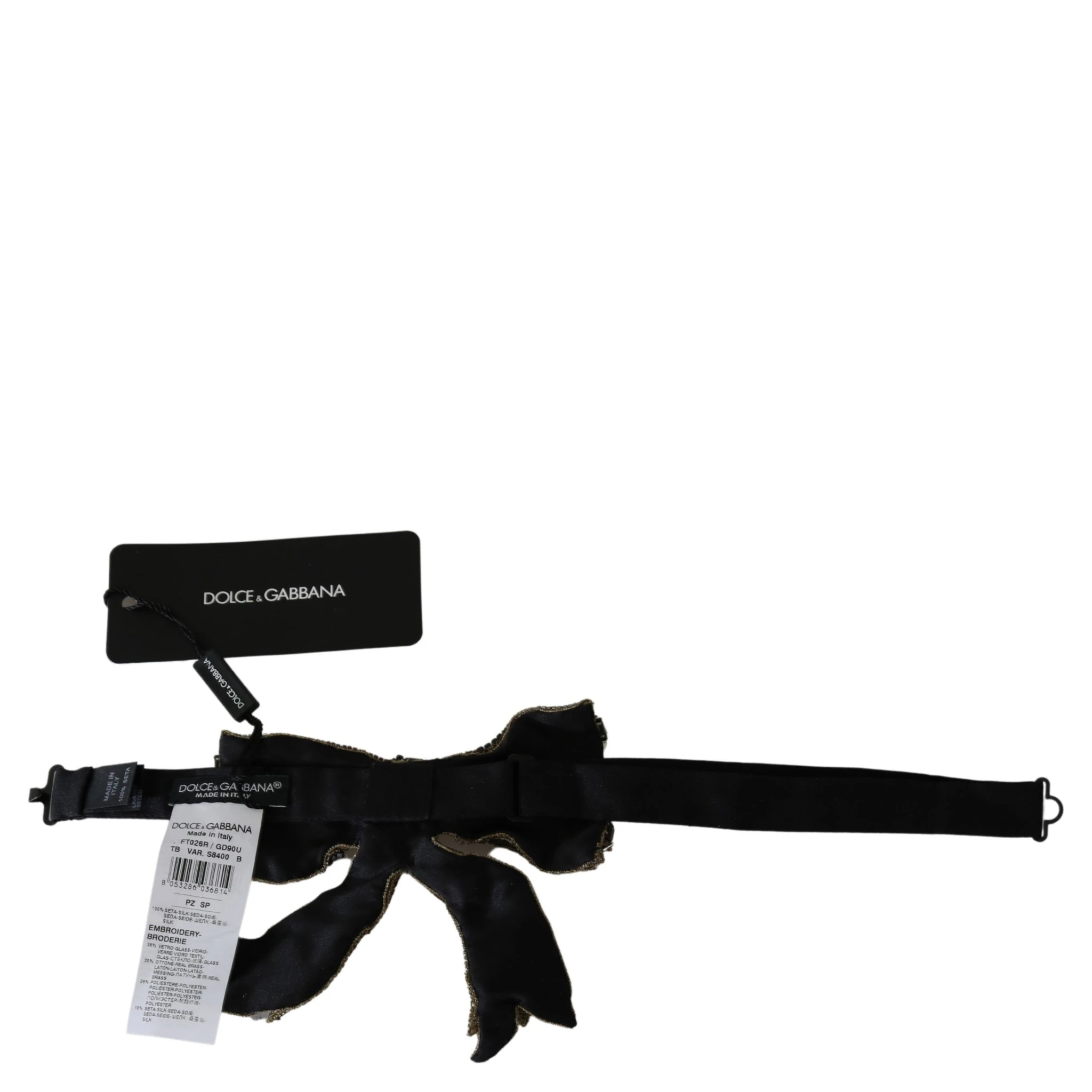 Gold Crystal Beaded Sequined 100% Silk Catwalk Necklace