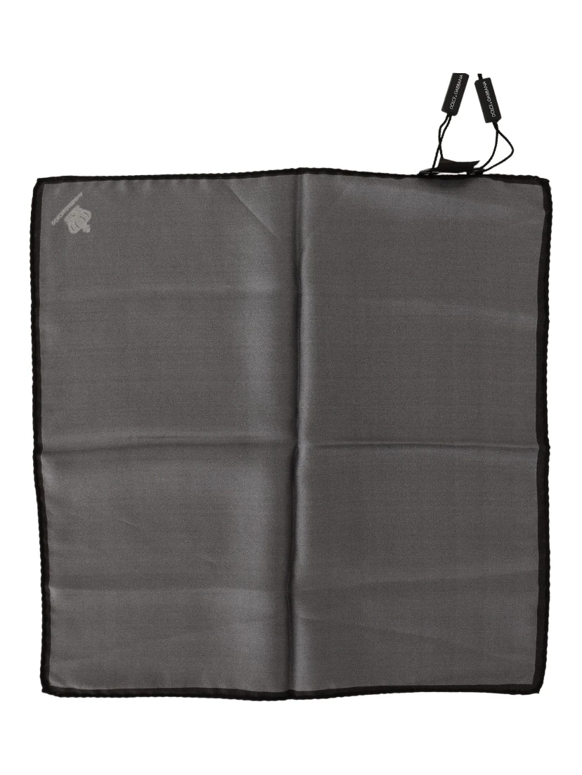 Gray 100% Silk Square Handkerchief Gray 100% Silk Square Handkerchief