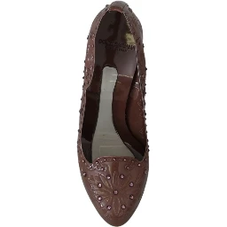 Brown Floral Crystal Heels CINDERELLA Shoes