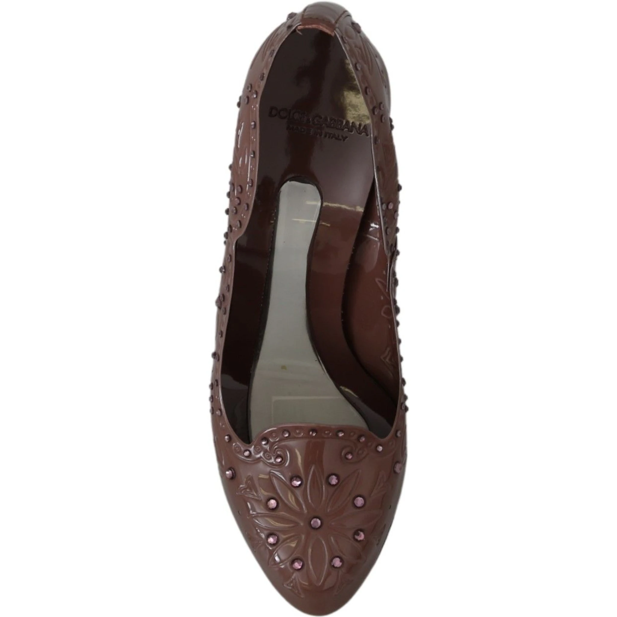 Brown Floral Crystal Heels CINDERELLA Shoes