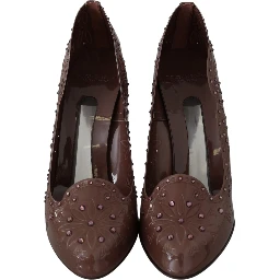 Brown Floral Crystal Heels CINDERELLA Shoes