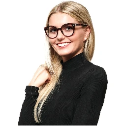 نظارات بلاستيكية بنية اللون (إطارات)