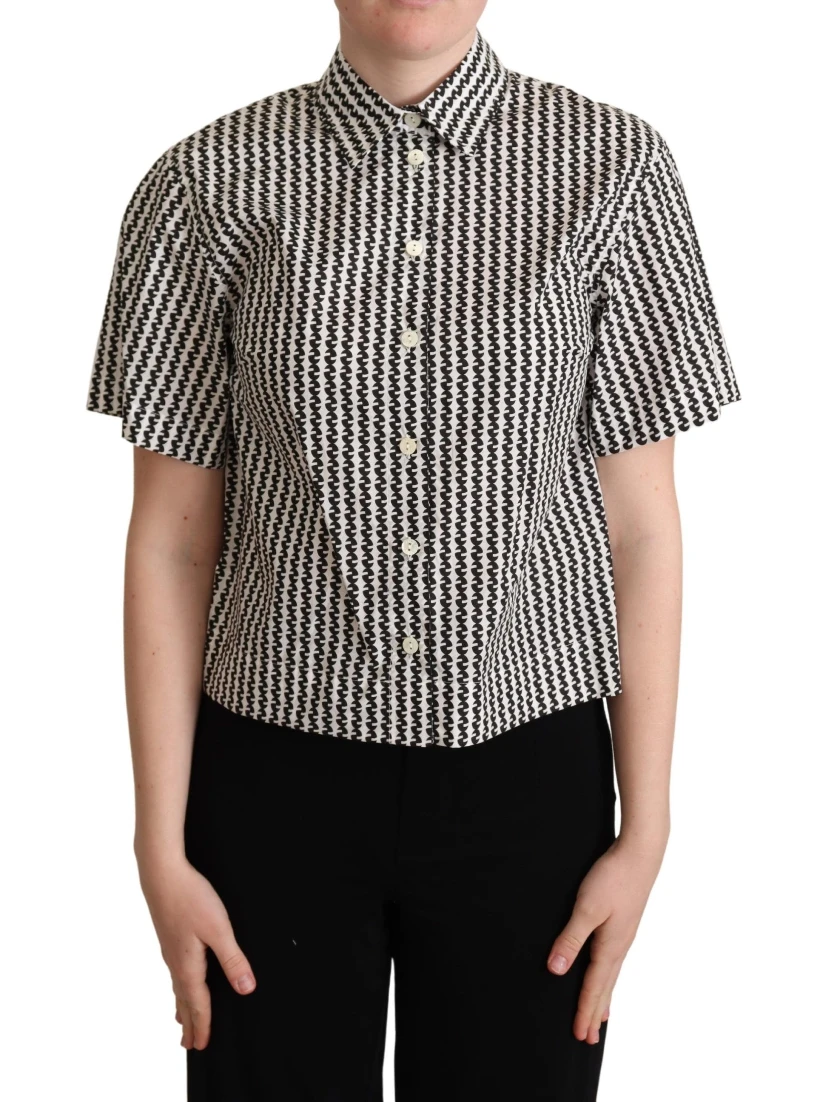 White Black Fantasy Pattern Shirt