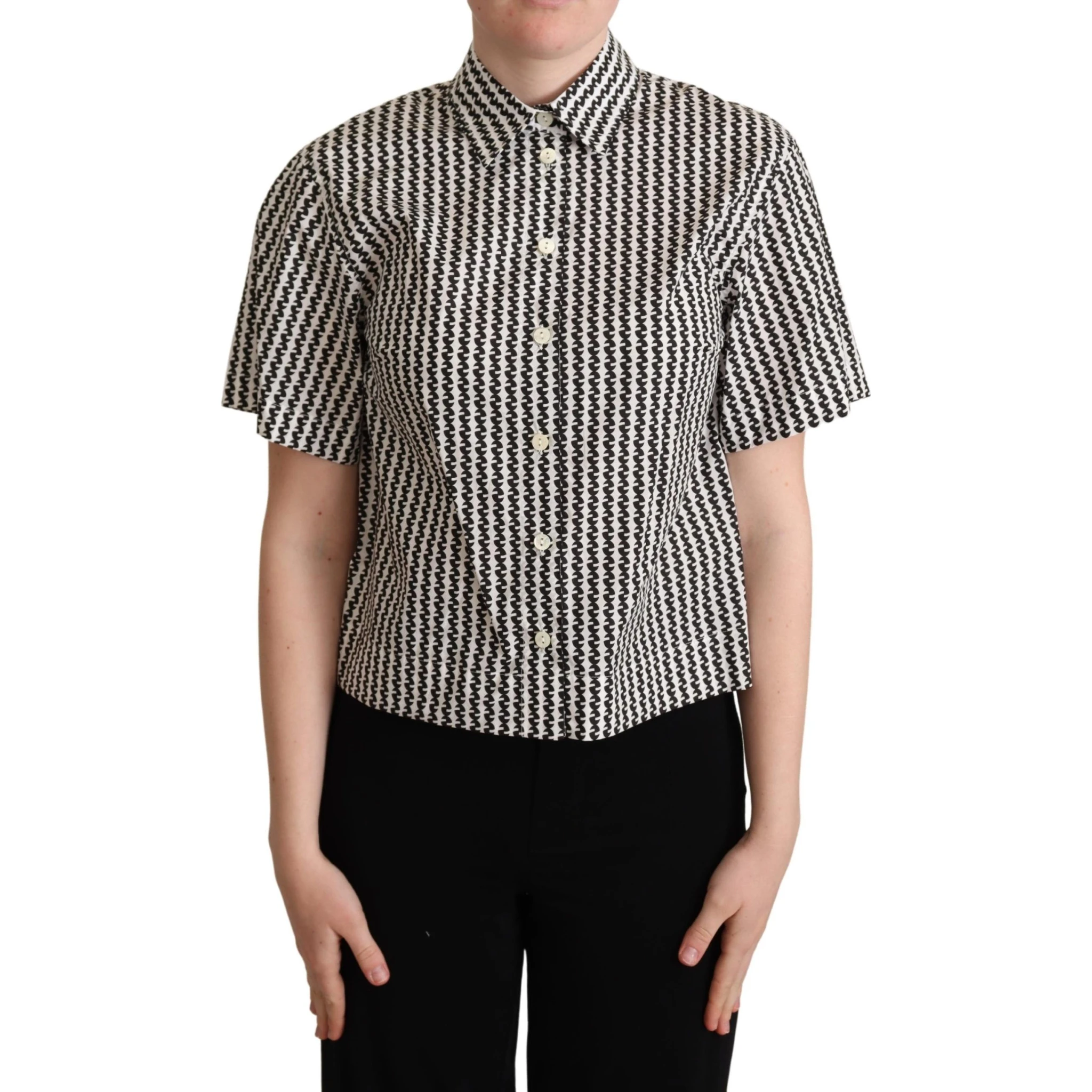 White Black Fantasy Pattern Shirt