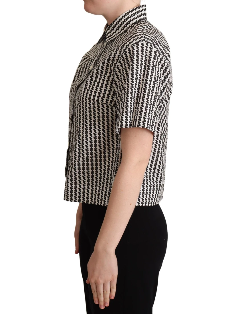 White Black Fantasy Pattern Shirt