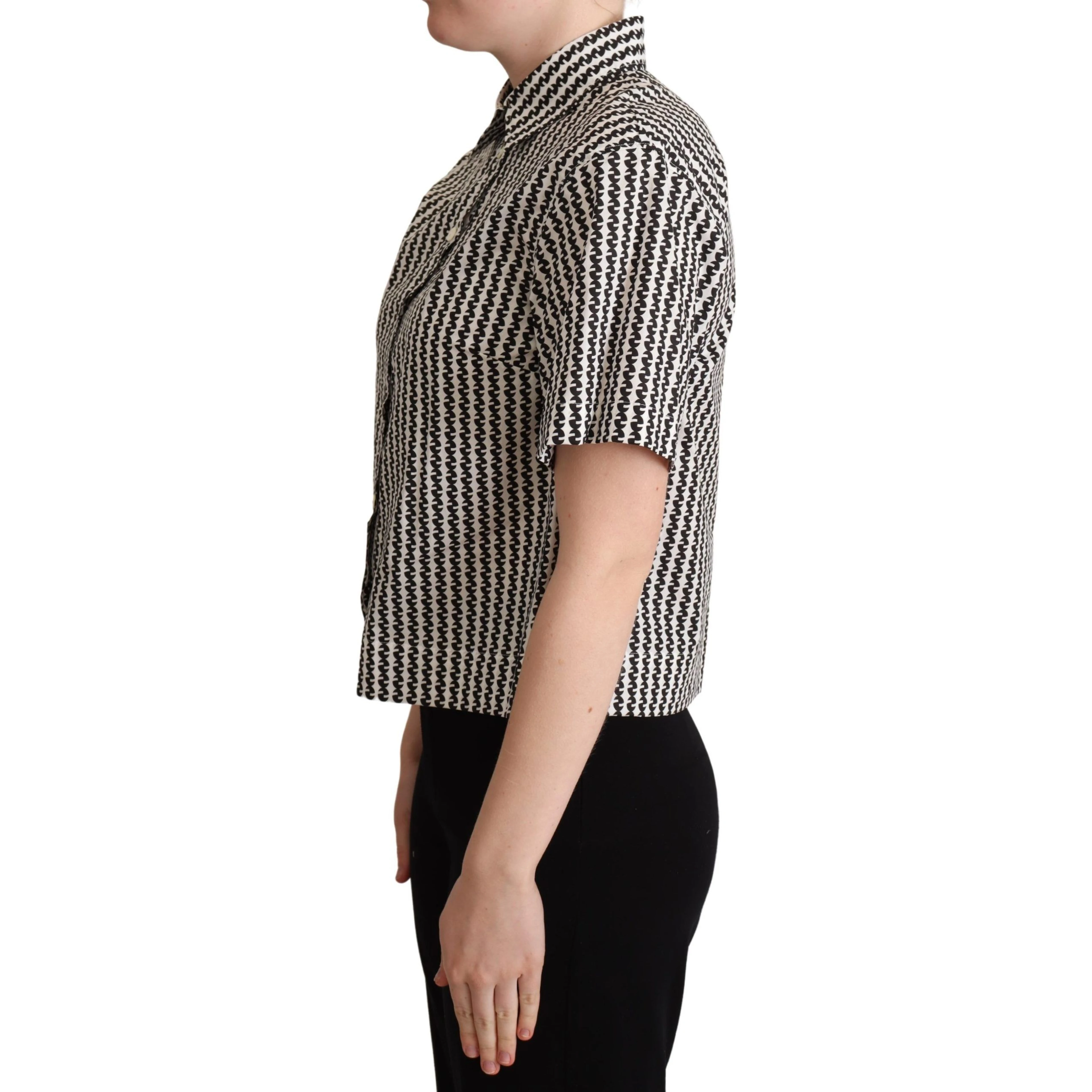 White Black Fantasy Pattern Shirt