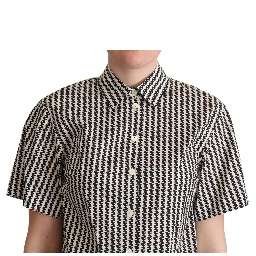White Black Fantasy Pattern Shirt